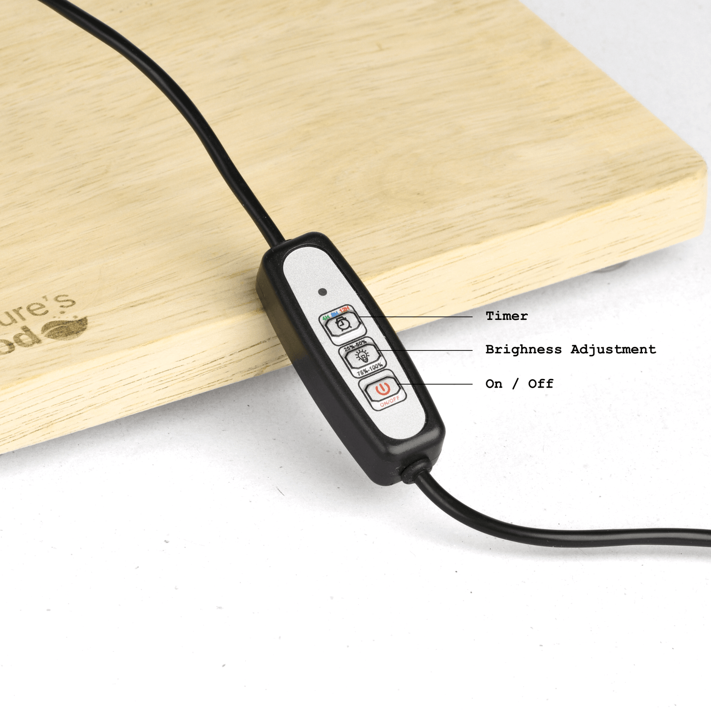 Wooden base with Light